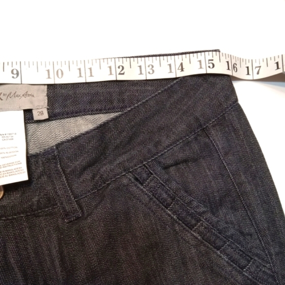 Tex Max Azria Jean 90’s Western Cotton Straight Mid Rise Mid Black W28 Fit 32x32 - Picture 8 of 13